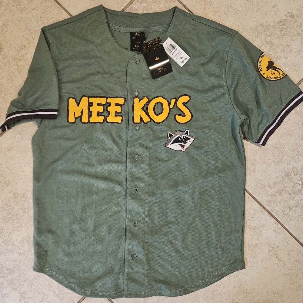 Disney Woman's Green Pochahontas Basball Jersey Top